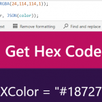 Get the HEX color code from an RGBA() value in Power Apps